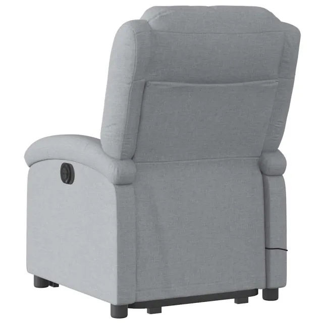 Fauteuil inclinable de massage électrique Gris clair Tissu