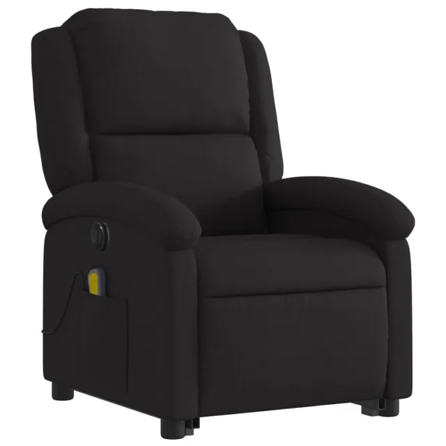 Fauteuil inclinable de massage électrique Noir Tissu