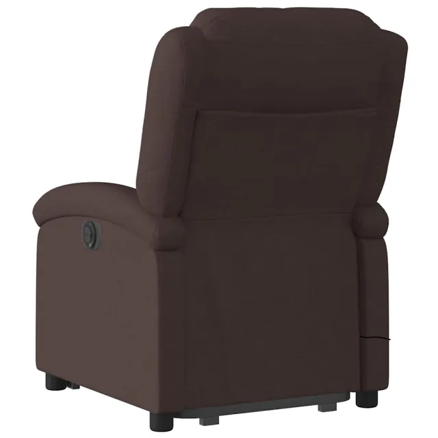 Fauteuil inclinable de massage électrique Marron foncé Tissu