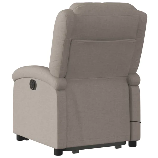 Fauteuil inclinable de massage électrique Taupe Tissu