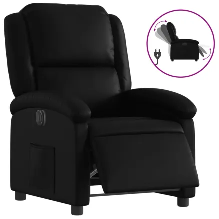 Fauteuil inclinable électrique Noir Similicuir 2