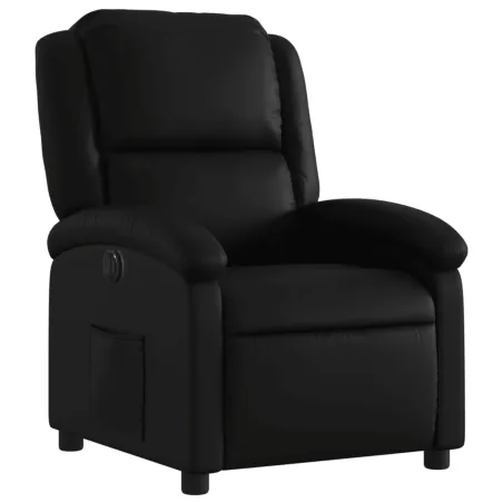 Fauteuil inclinable électrique Noir Similicuir