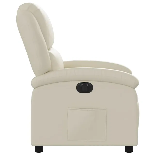 Fauteuil inclinable électrique Crème Similicuir