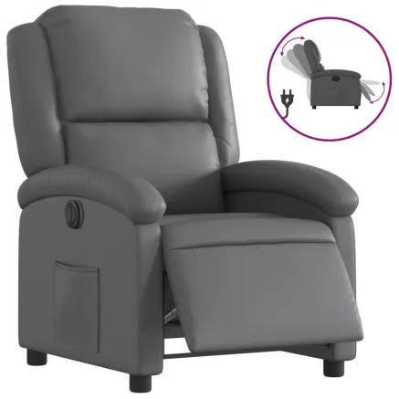 Fauteuil inclinable électrique Gris Similicuir 2
