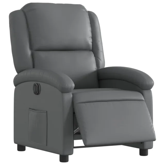 Fauteuil inclinable électrique Gris Similicuir