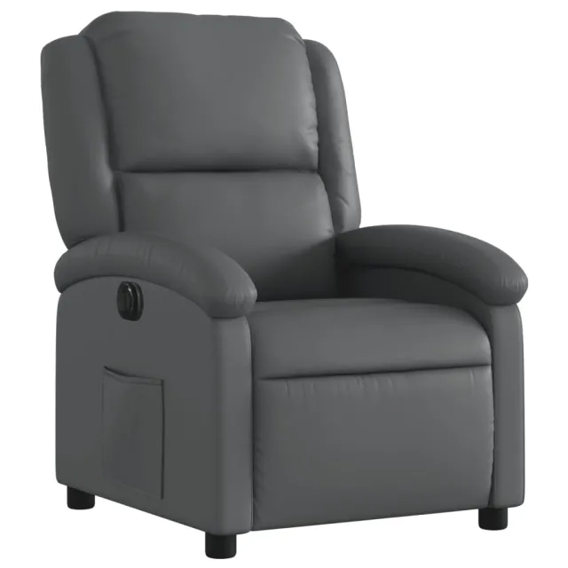 Fauteuil inclinable électrique Gris Similicuir