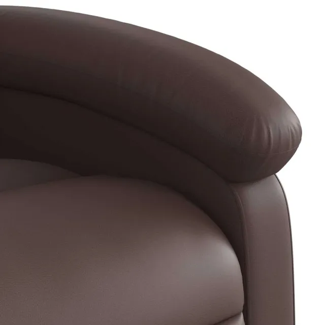 Fauteuil de massage inclinable électrique marron similicuir