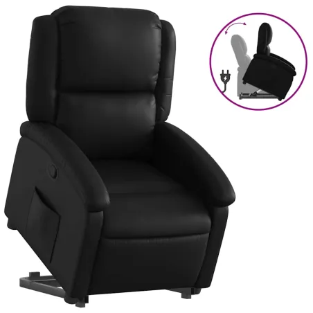 Fauteuil inclinable Noir Similicuir
