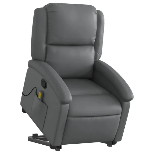 Fauteuil inclinable de massage Gris Similicuir