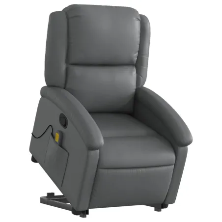 Fauteuil inclinable de massage Gris Similicuir