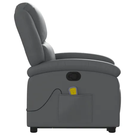 Fauteuil inclinable de massage Gris Similicuir