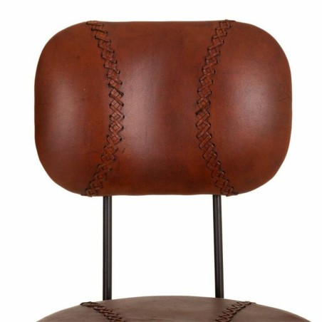 Tabouret Alexandra House Living Marron Noir Cuir Fer 41 x 117 x 41 cm