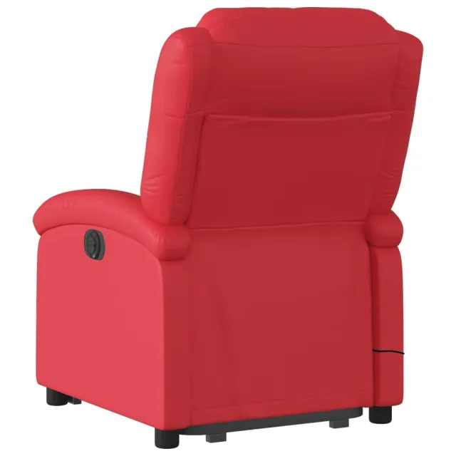 Fauteuil inclinable de massage Rouge Similicuir