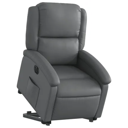 Fauteuil inclinable électrique gris similicuir