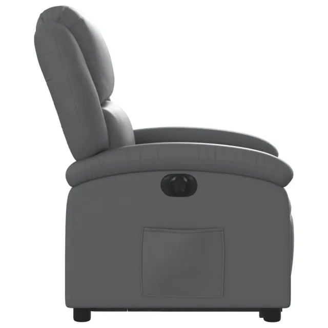 Fauteuil inclinable électrique gris similicuir