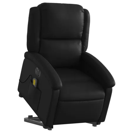 Fauteuil inclinable de massage électrique noir similicuir