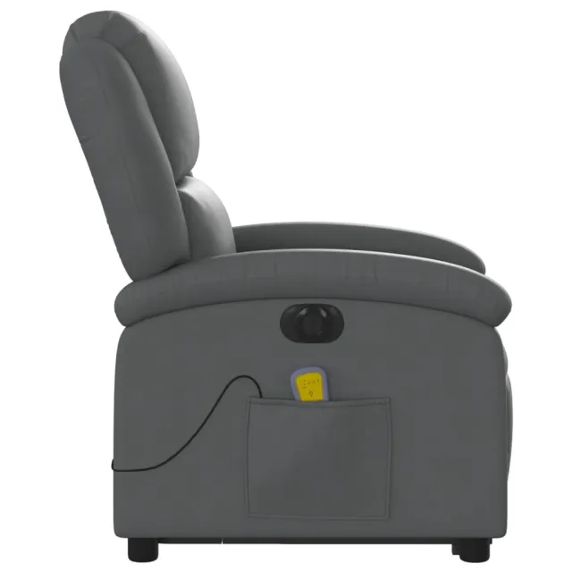 Fauteuil inclinable de massage électrique gris similicuir