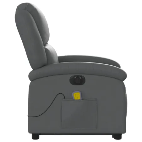 Fauteuil inclinable de massage électrique gris similicuir