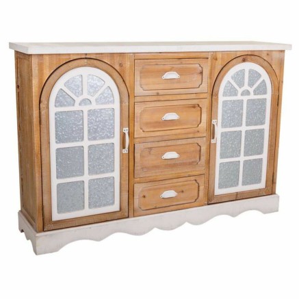 Buffet Alexandra House Living Fer Bois d'épicéa Bois MDF 35 x 93 x 1