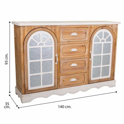 Buffet Alexandra House Living Fer Bois d'épicéa Bois MDF 35 x 93 x 1 2