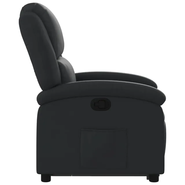 Fauteuil inclinable noir cuir véritable