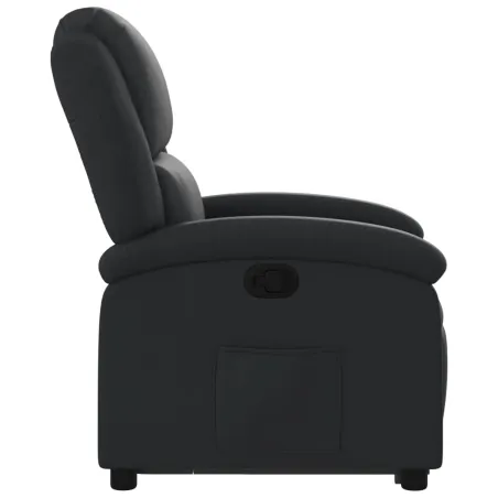 Fauteuil inclinable noir cuir véritable