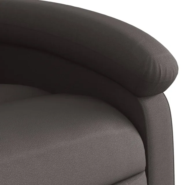 Fauteuil inclinable de massage marron foncé cuir véritable