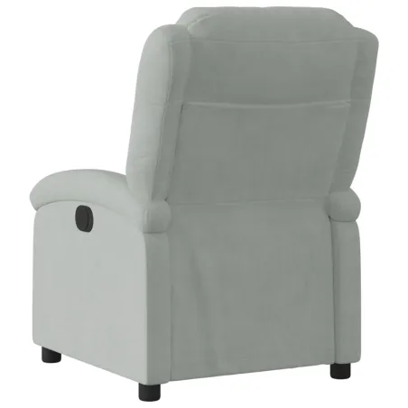 Fauteuil inclinable électrique gris clair velours