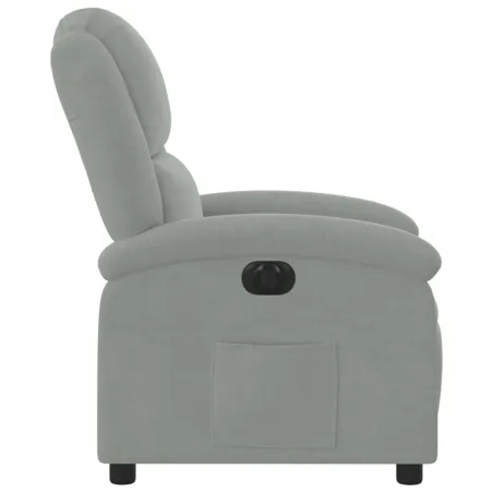 Fauteuil inclinable électrique gris clair velours