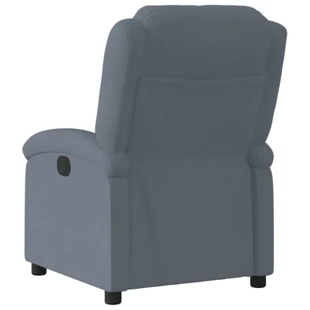 Fauteuil inclinable électrique Gris foncé Velours