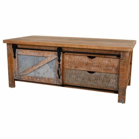 Hoofdtafel Alexandra House Living Ijzer Sparrenhout Hout MDF 60 x 48 x