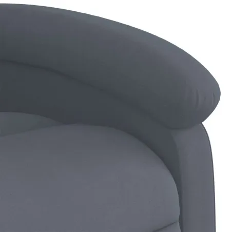 Fauteuil inclinable électrique Gris foncé Velours