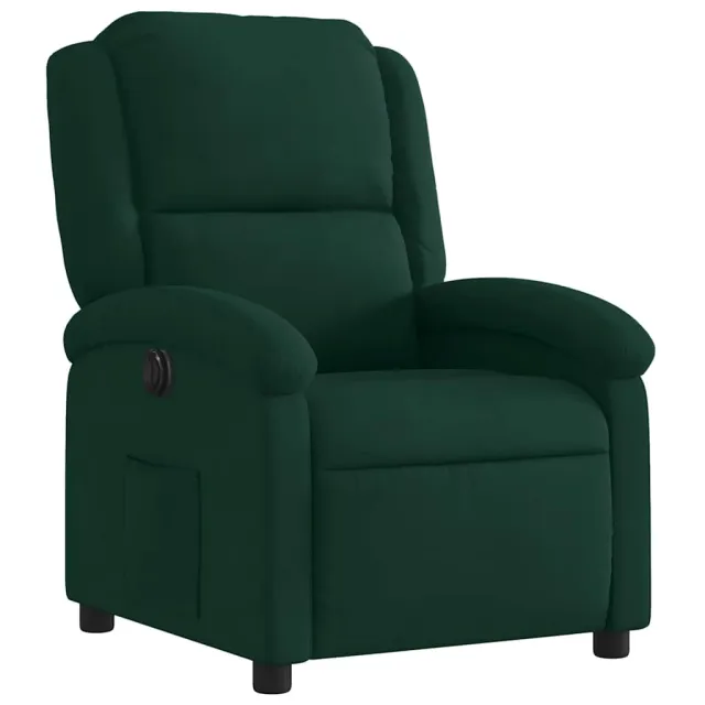 Fauteuil inclinable électrique vert foncé velours