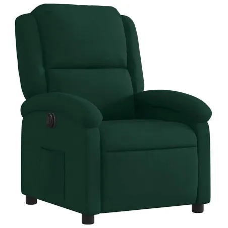 Fauteuil inclinable électrique vert foncé velours