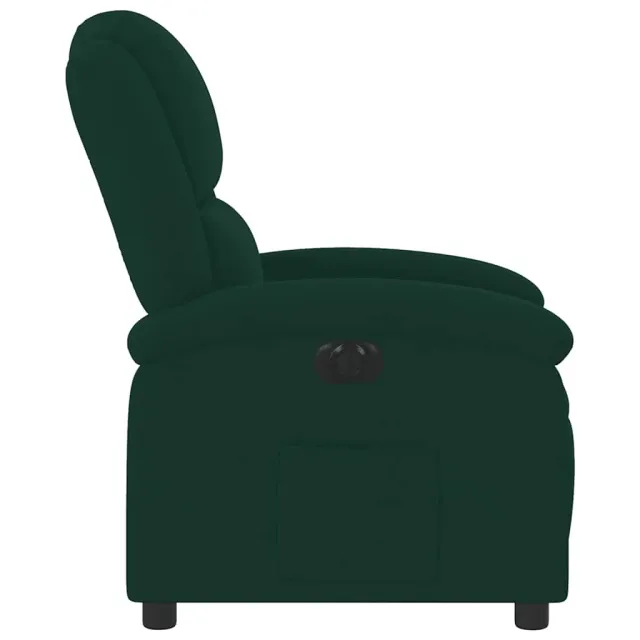 Fauteuil inclinable électrique vert foncé velours