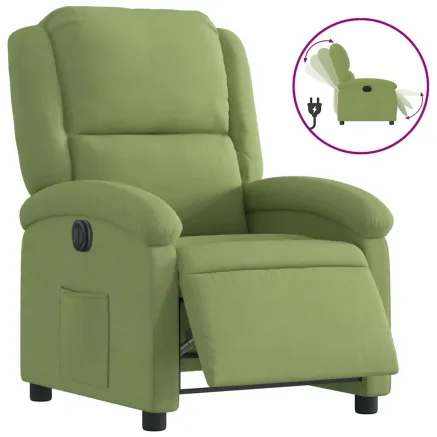 Fauteuil inclinable électrique vert clair velours 2