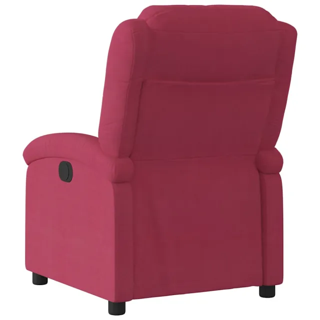 Fauteuil inclinable électrique rouge bordeaux velours