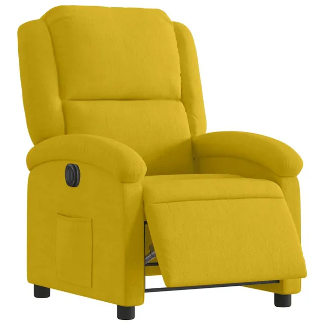 Fauteuil inclinable électrique jaune velours