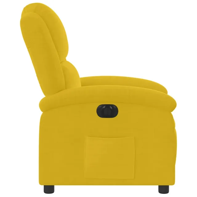 Fauteuil inclinable électrique jaune velours