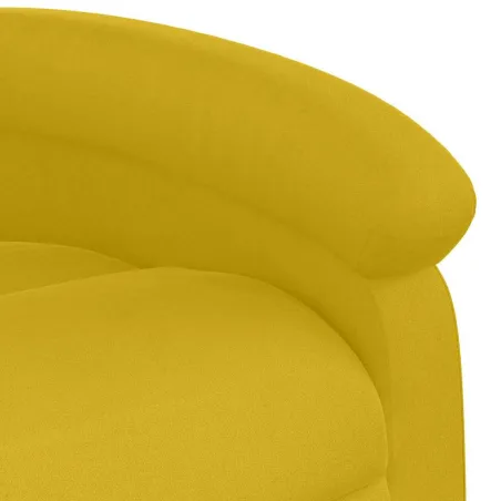 Fauteuil inclinable électrique jaune velours