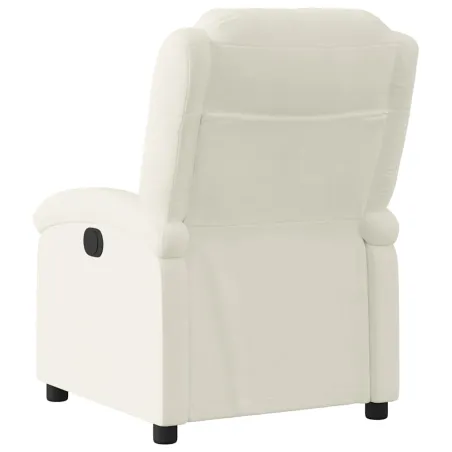 Fauteuil inclinable électrique Crème Velours