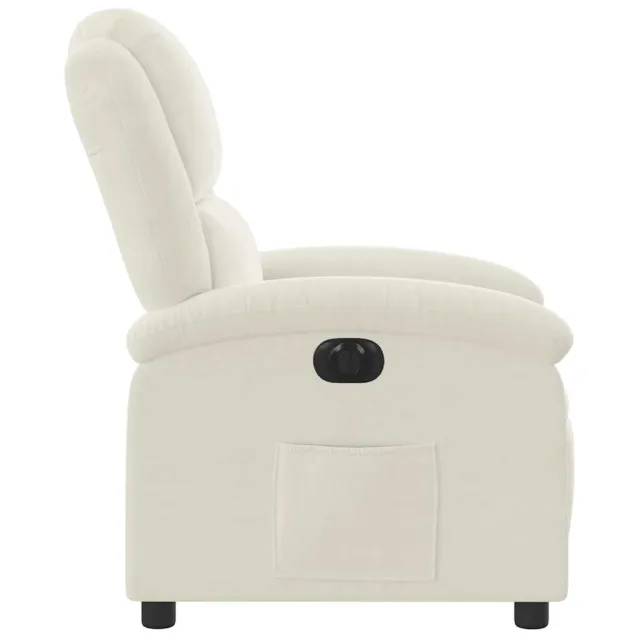 Fauteuil inclinable électrique Crème Velours