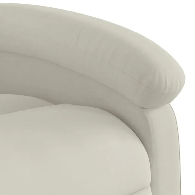 Fauteuil inclinable électrique Crème Velours