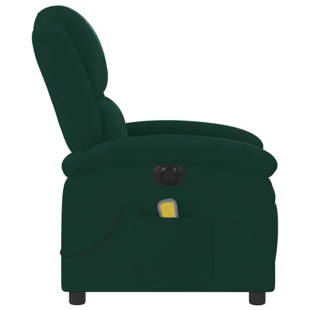 Fauteuil inclinable de massage électrique vert foncé velours