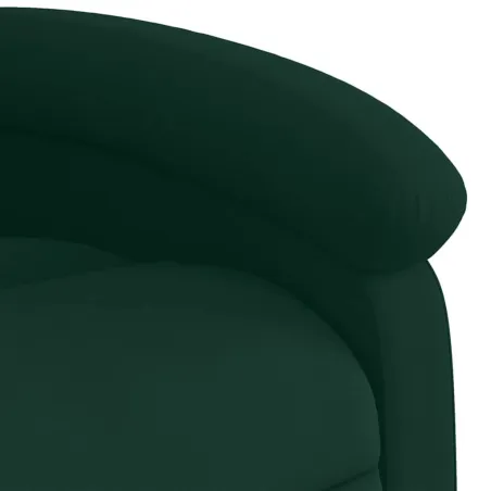 Fauteuil inclinable de massage électrique vert foncé velours