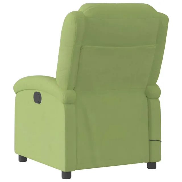 Fauteuil inclinable de massage électrique vert clair velours