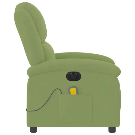 Fauteuil inclinable de massage électrique vert clair velours