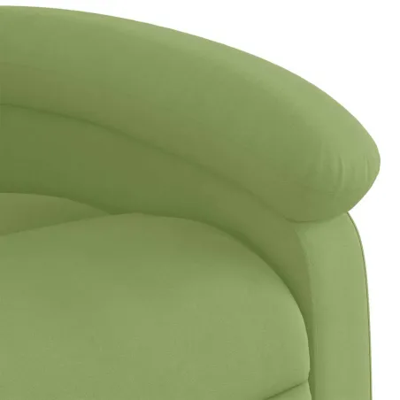 Fauteuil inclinable de massage électrique vert clair velours