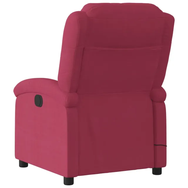 Fauteuil inclinable massage électrique rouge bordeaux velours