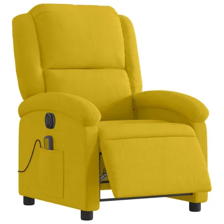 Fauteuil inclinable de massage électrique jaune velours